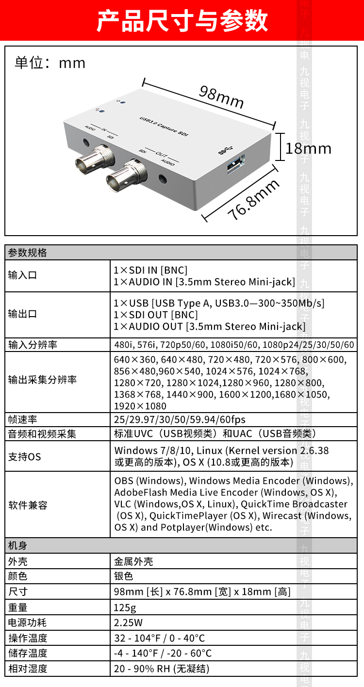 SDI高清采集卡